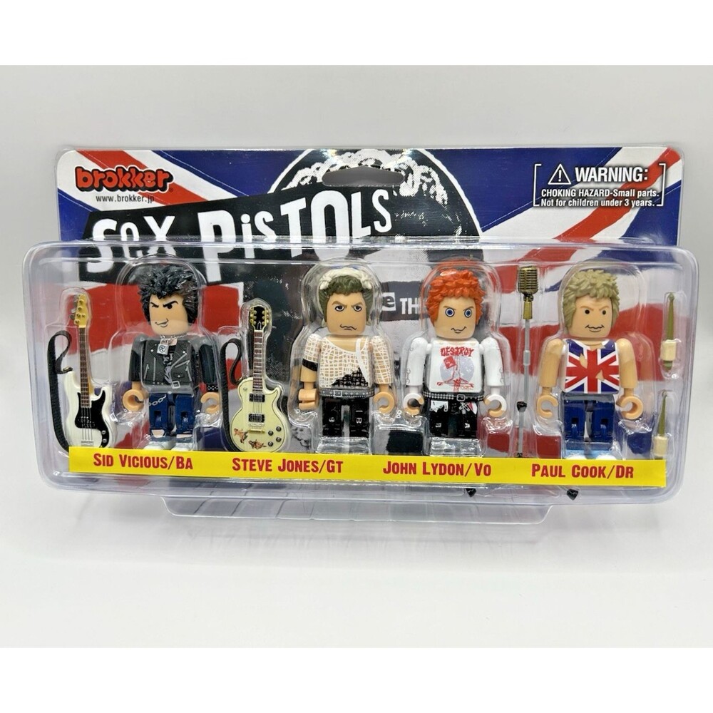 Sex Pistols brokker Toy Figure Set 1970s Punk Rock 4 Members Japan Official New